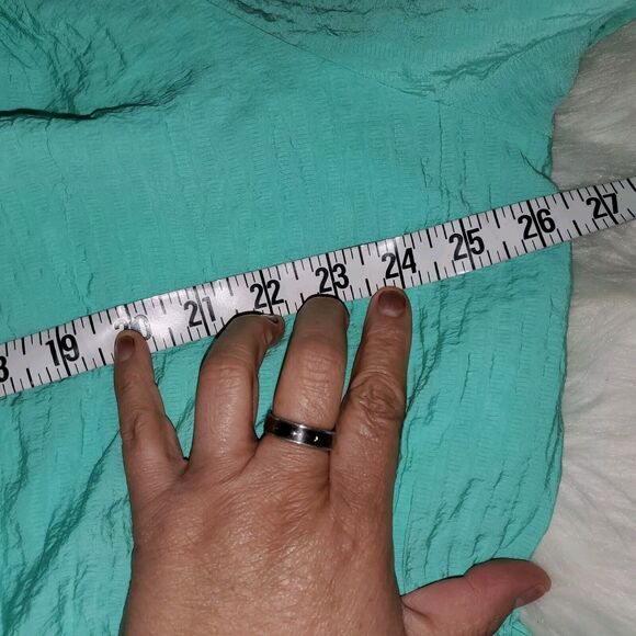 Lane Bryant Seafoam Off the Shoulder Blouse Sz 30/32 NWT - Picture 11 of 12